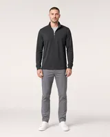 StringKing Men's StayWarm Quarter Zip - Relaxed Fit, Black, Full Front - Human Model
