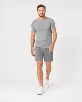 StringKing Men's StayWarm Tee - Sharp Fit, Gray, Full Front Angle - Human Model