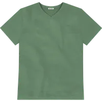 StringKing Men's FlexTech Short Sleeve V-Neck T-Shirt - Relaxed Fit, Green, Front