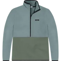 StringKing Men's Polartec Half Zip - Sharp Fit, Slate Top, Avenue Green Bottom, Slate Sleeves, Black Trim, Front