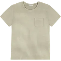 StringKing Men's Pima Cotton Short Sleeve Pocket Crewneck T-Shirt - Relaxed Fit, Khaki Green, Front