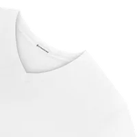 StringKing Men's Pima Jersey V-Neck Tee - Sharp Fit, White, Detail