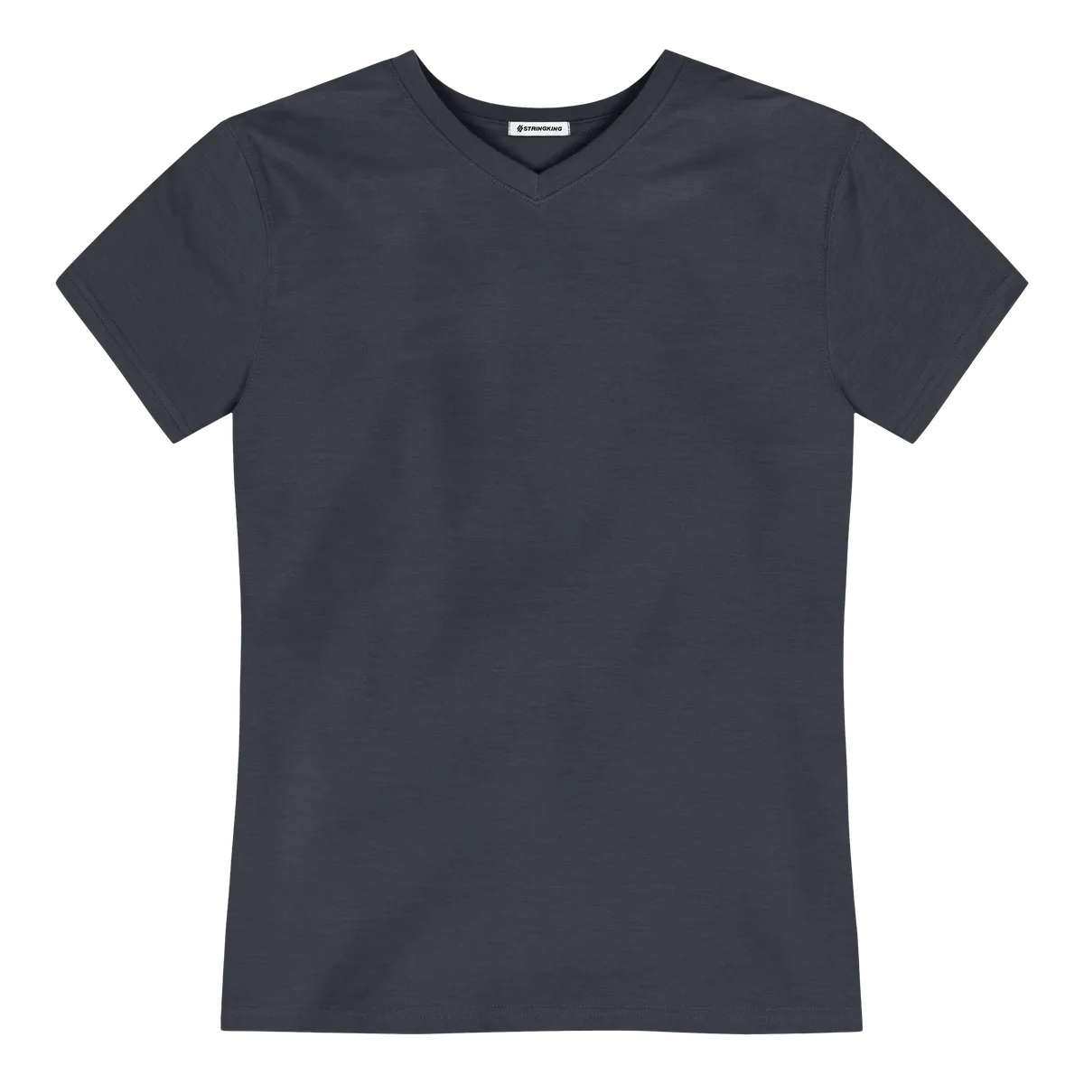 StringKing Men's FlexStyle Short Sleeve V-Neck T-Shirt - Sharp Fit, India Ink, Front