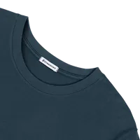 StringKing Men's Pima Cotton Short Sleeve Crewneck T-Shirt - Relaxed Fit, Navy, Detail