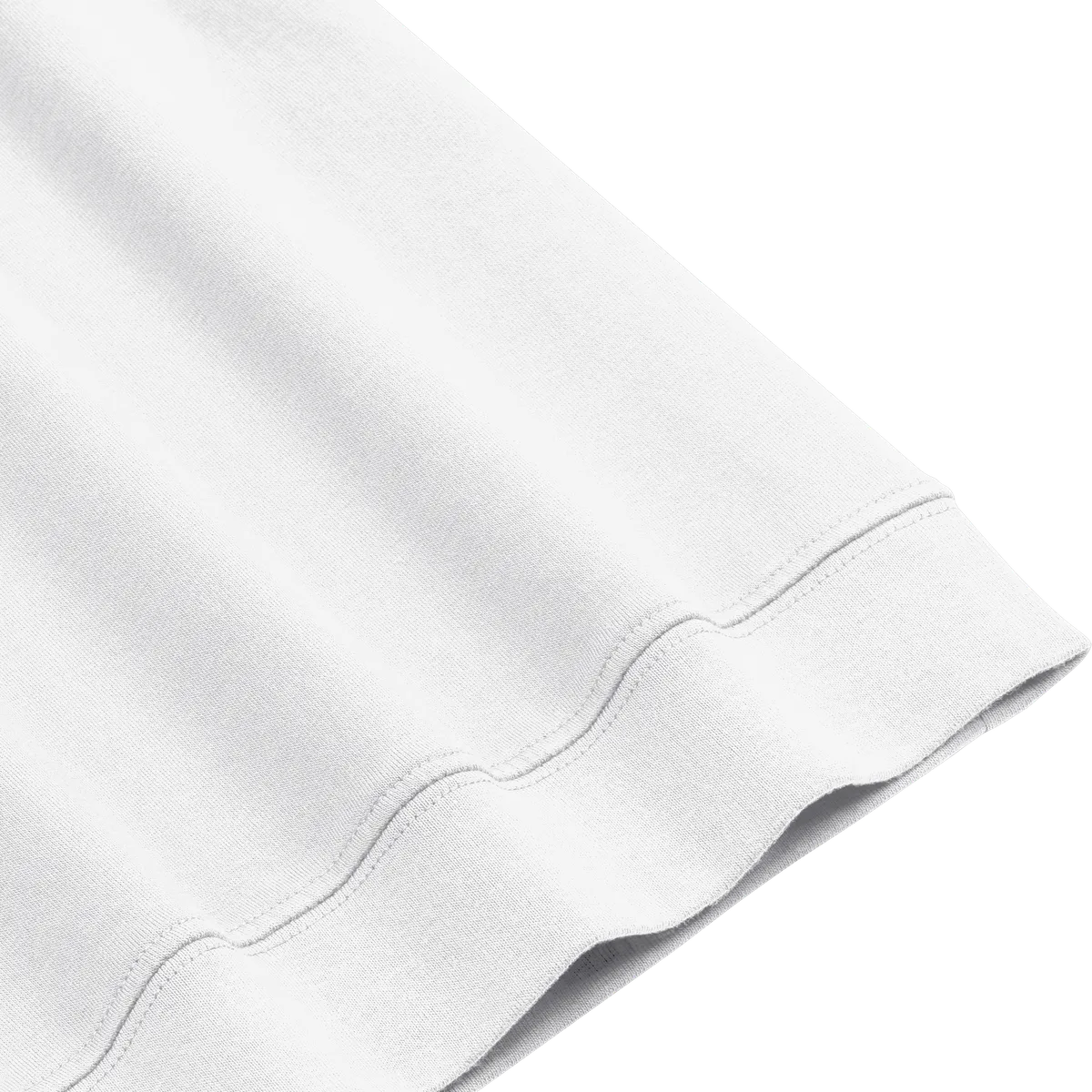 StringKing Men's Pima Cotton V-Neck Sweatshirt - Sharp Fit, White, Fabric