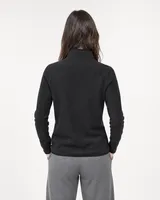StringKing Women's Polartec Fleece Quarter Zip - Sharp Fit, Meteorite, Full Back - Human Model - Top of head to Mid-thigh