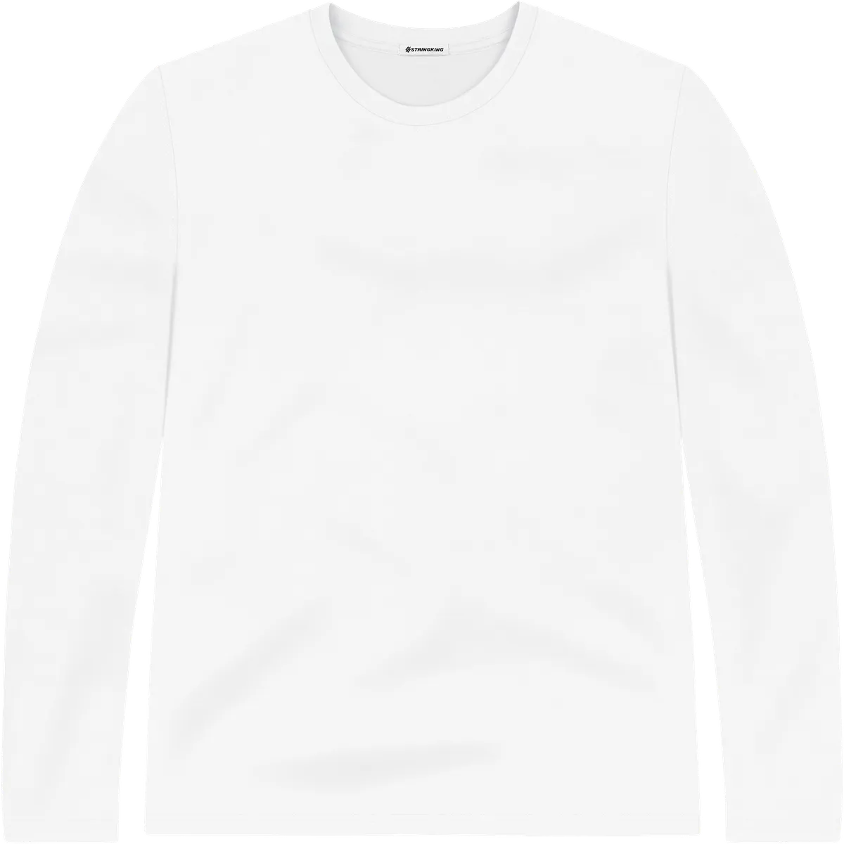StringKing Men's StayWarm Long Sleeve T-Shirt - Sharp Fit, White, Front
