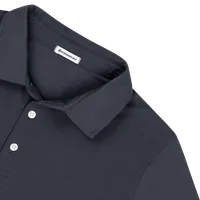 StringKing Men's FlexStyle Long Sleeve Polo - Relaxed Fit, India Ink, Detail