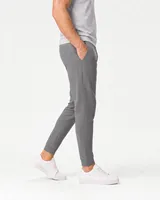 StringKing Men's Pima Terry Sweatpants - Sharp Fit, Frost Gray, Full Side - Human Model - Chest to Feet