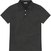 StringKing Men's Pima Jersey Signature Polo Multi - Relaxed Fit, Black, Front