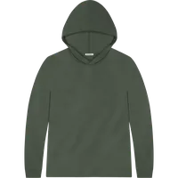 StringKing Men's Pima Jersey Hoodie - Sharp Fit, Moss, Front