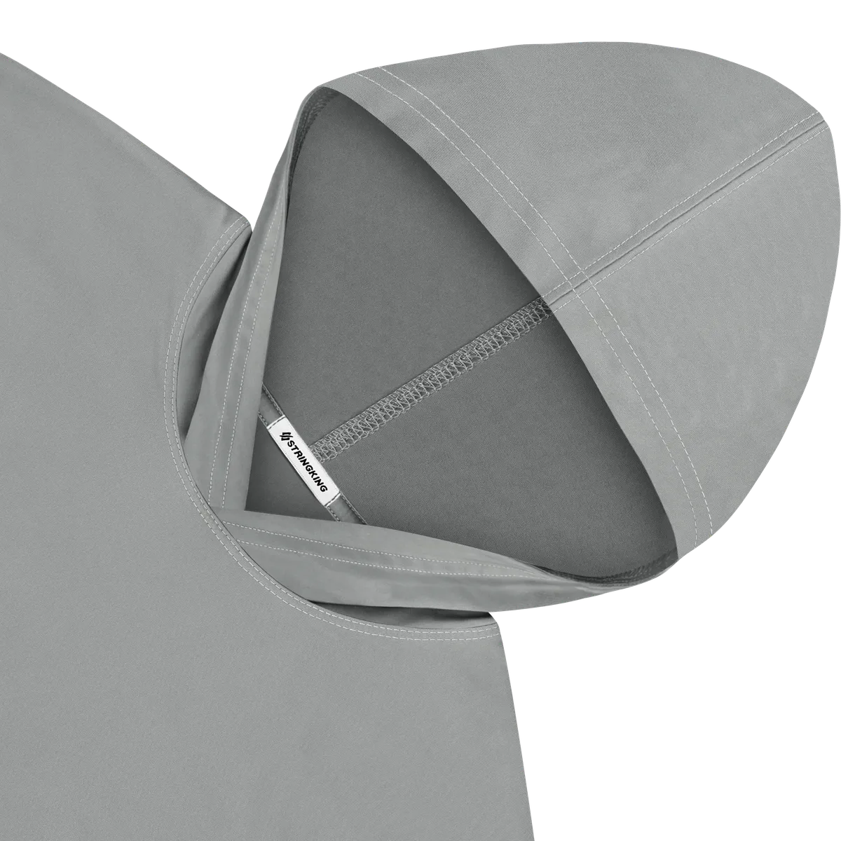 StringKing Men's StayCool Hoodie - Relaxed Fit, Gray, Detail
