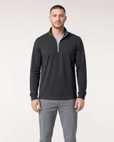 StringKing Men's StayWarm Quarter Zip - Relaxed Fit, Black, Full Front - Human Model - Top of head to Knees