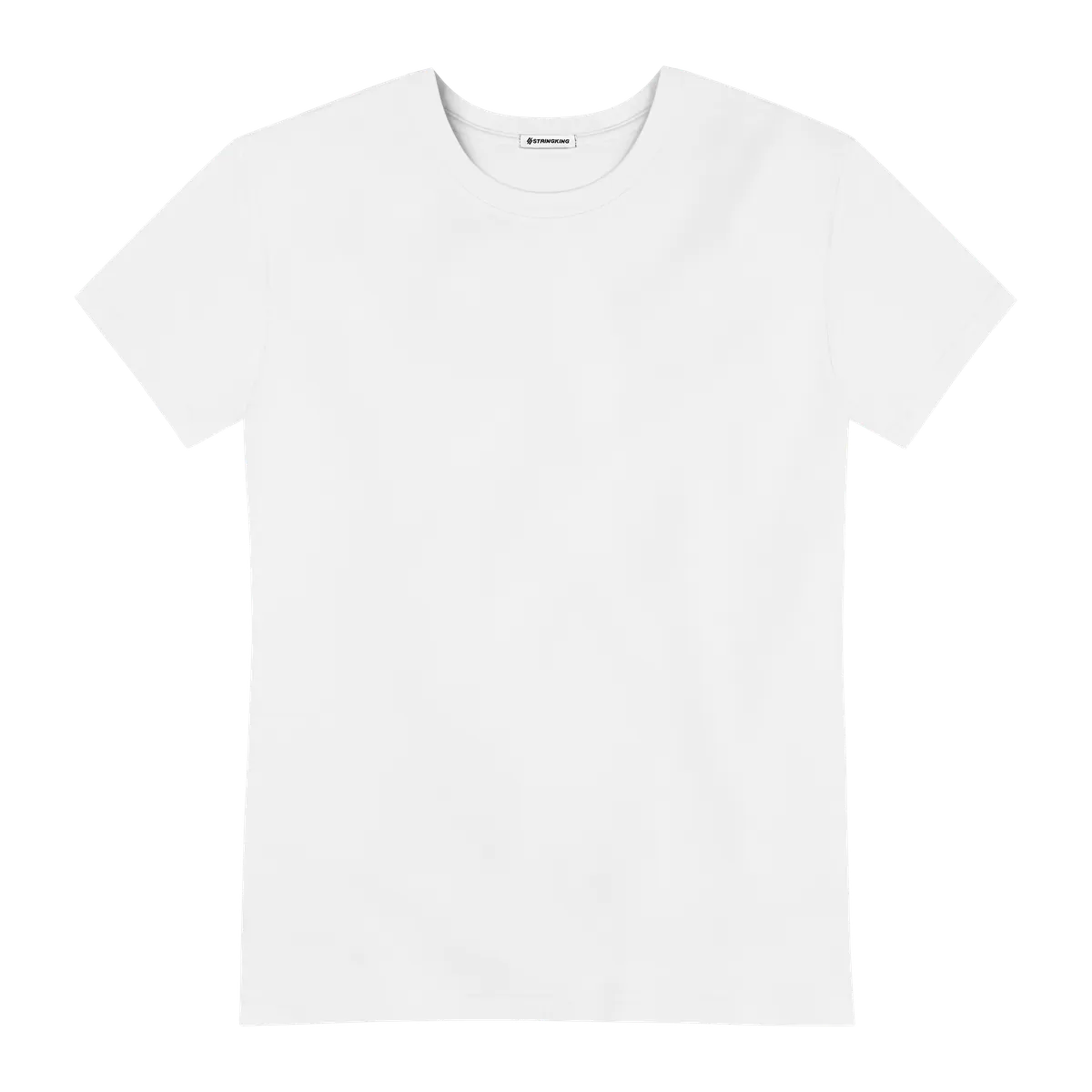 StringKing Men's Pima Cotton Short Sleeve Crewneck T-Shirt - Sharp Fit, White, Front