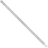 StringKing Starter Attack Shaft - 30″, Silver, Full Length, Angled, Left Side, With Butt End