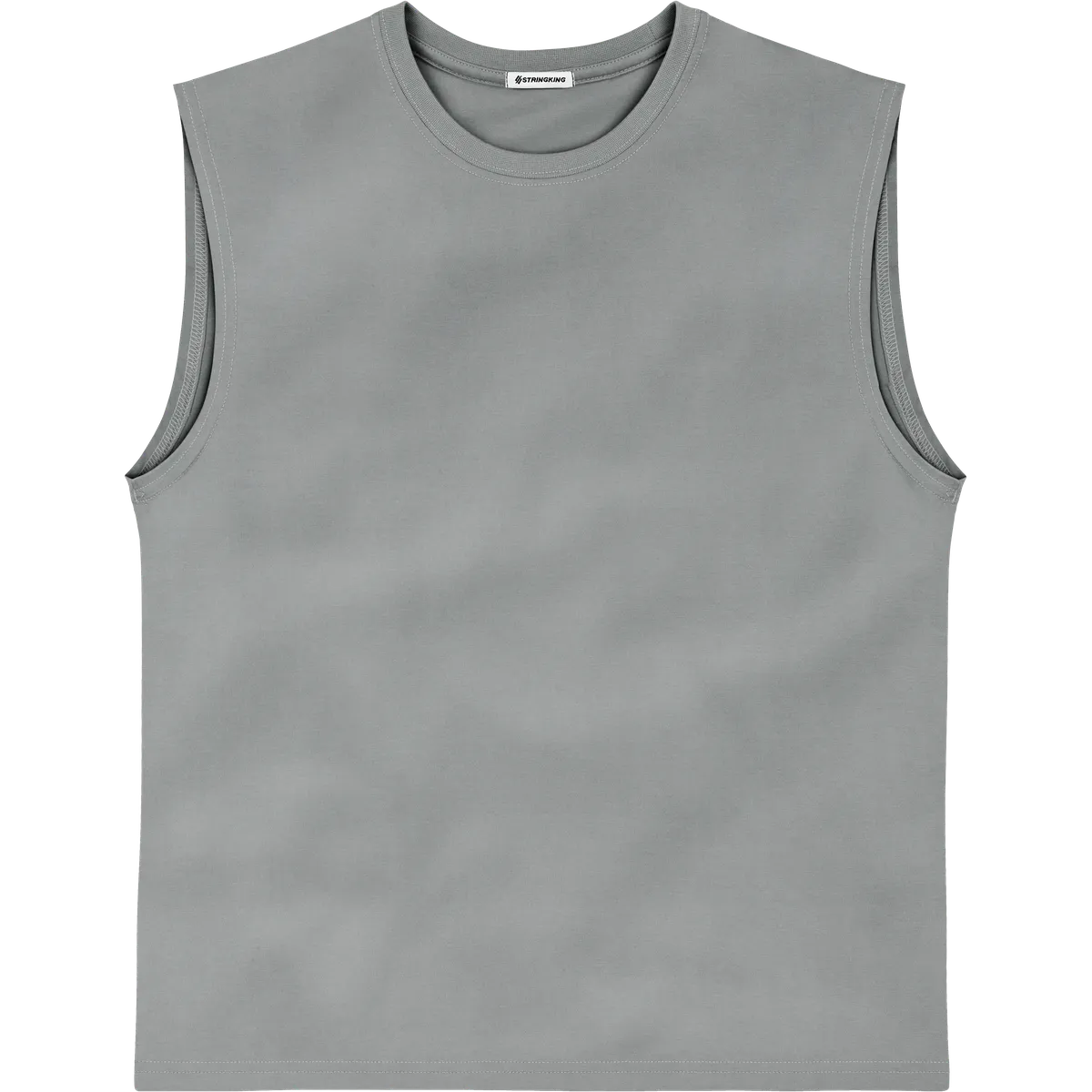 StringKing Men's StayCool Tank Top - Relaxed Fit, Gray, Front