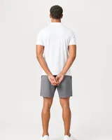 StringKing Men's Pima Jersey Classic Polo, Full Back - Human Model - Top of head to Mid-thigh