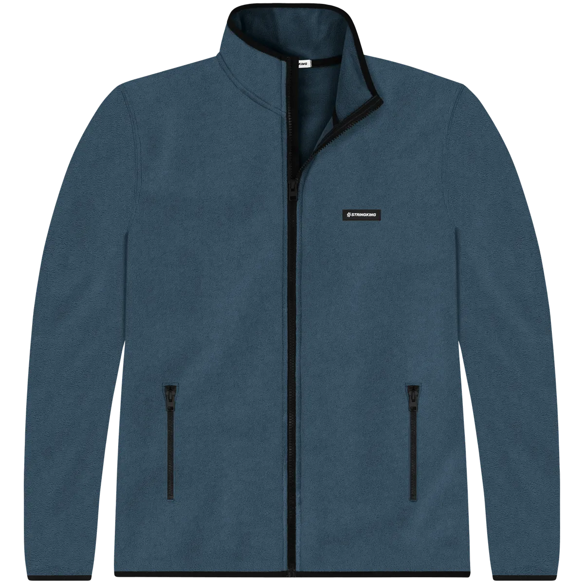 StringKing Men's Polartec Fleece Full Zip Pro - Sharp Fit, Indian Teal, Front