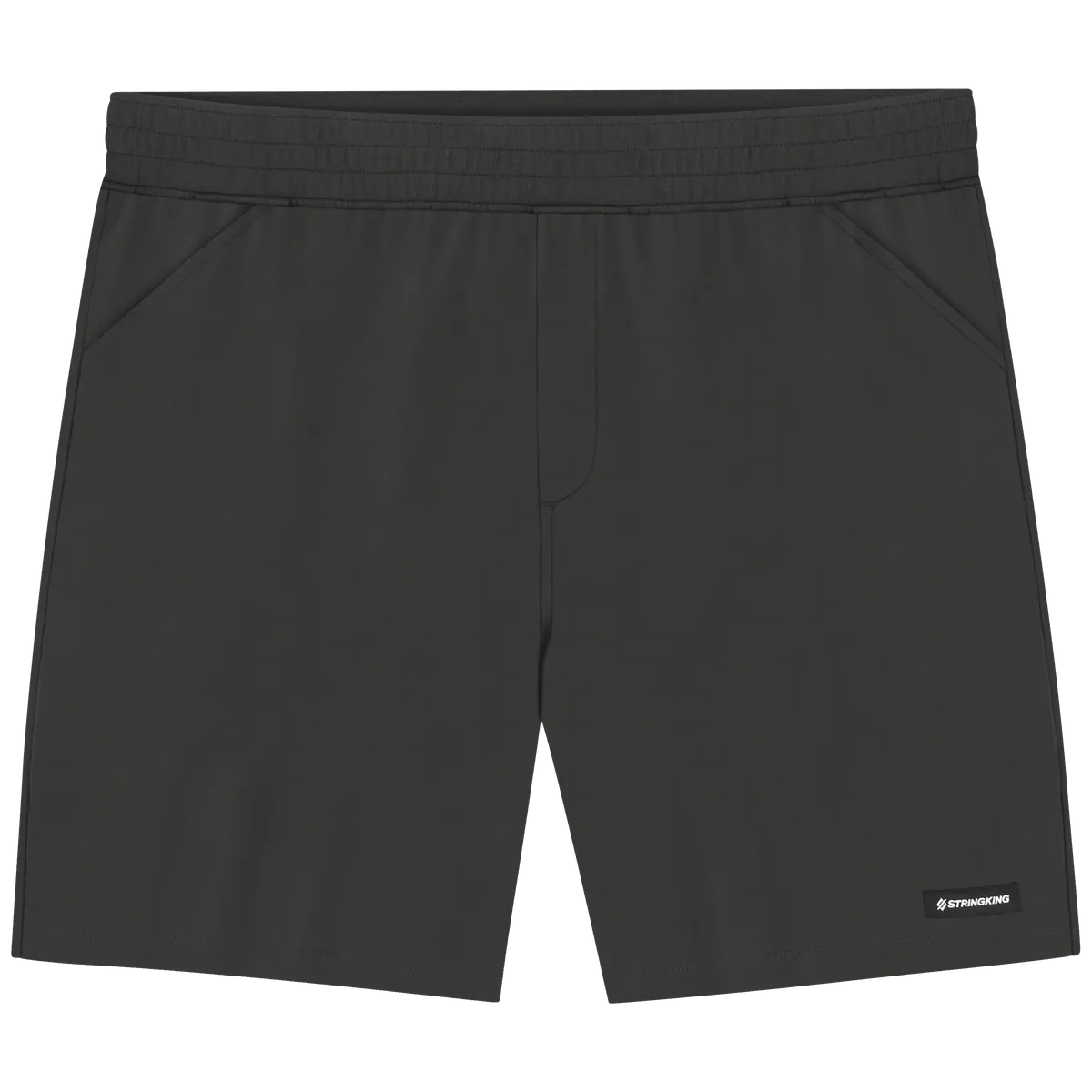StringKing Men's Pima Terry Shorts - Sharp Fit, Black, Front