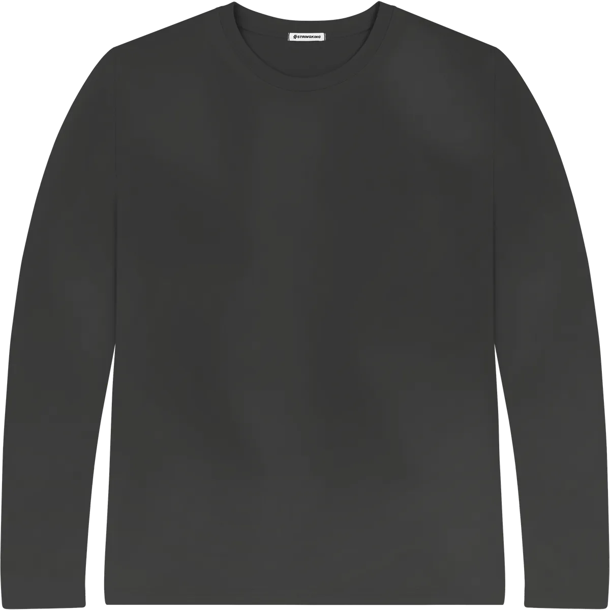 StringKing Men's StayWarm Long Sleeve T-Shirt - Relaxed Fit, Black, Front