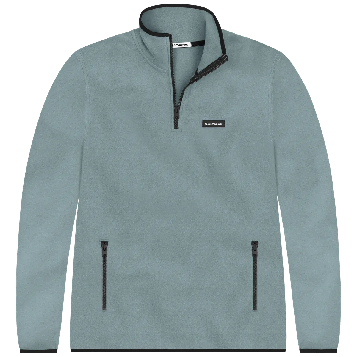 StringKing Men's Polartec Fleece Quarter Zip Pro - Sharp Fit, Slate, Front