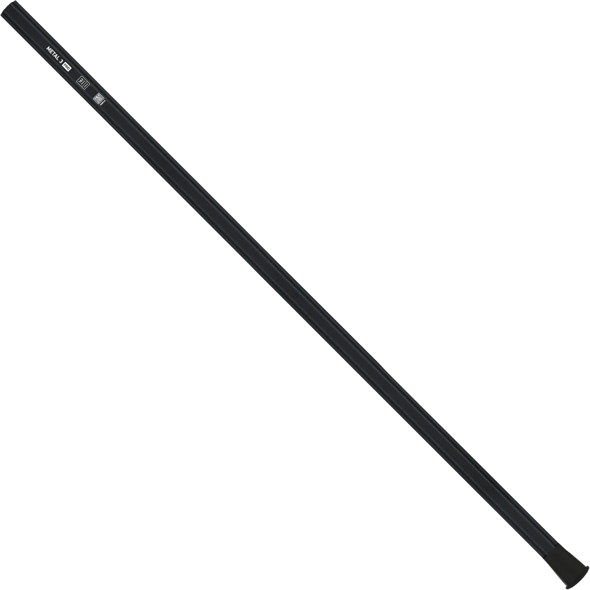 StringKing Metal 3 Pro Goalie - 162 Grams, Black, Full Length, Angled, Left Side, With Butt End