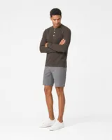 StringKing Men's Pima Jersey Henley - Sharp Fit, Wren, Full Front Angle - Human Model