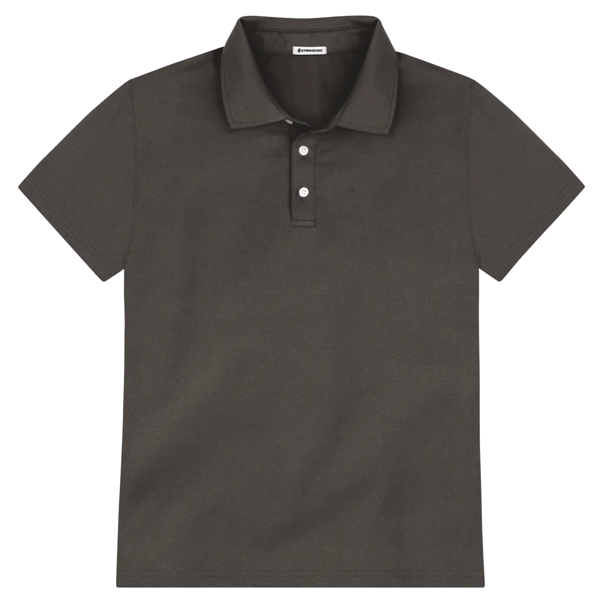 StringKing Men's FlexTech Short Sleeve Polo - Relaxed Fit, Charcoal, Front