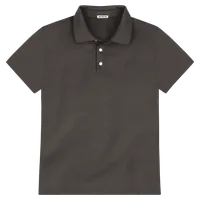 StringKing Men's FlexTech Short Sleeve Polo - Relaxed Fit, Charcoal, Front
