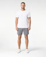 StringKing Men's Pima Terry Tee - Sharp Fit, White, Full Front - Human Model