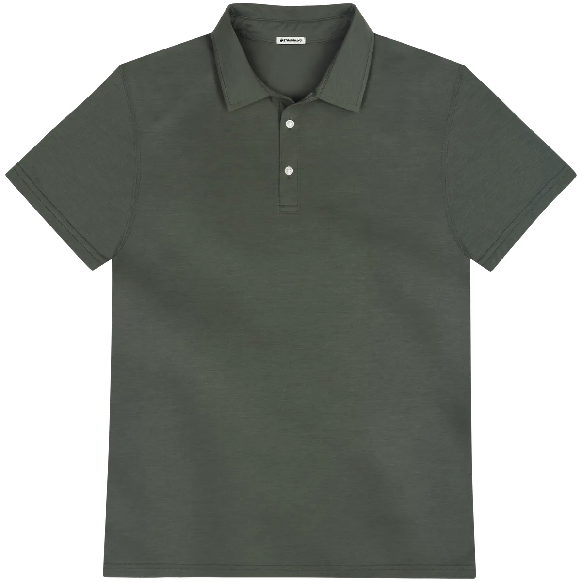 StringKing Men's FlexStyle Short Sleeve Polo - Relaxed Fit, Thyme, Front