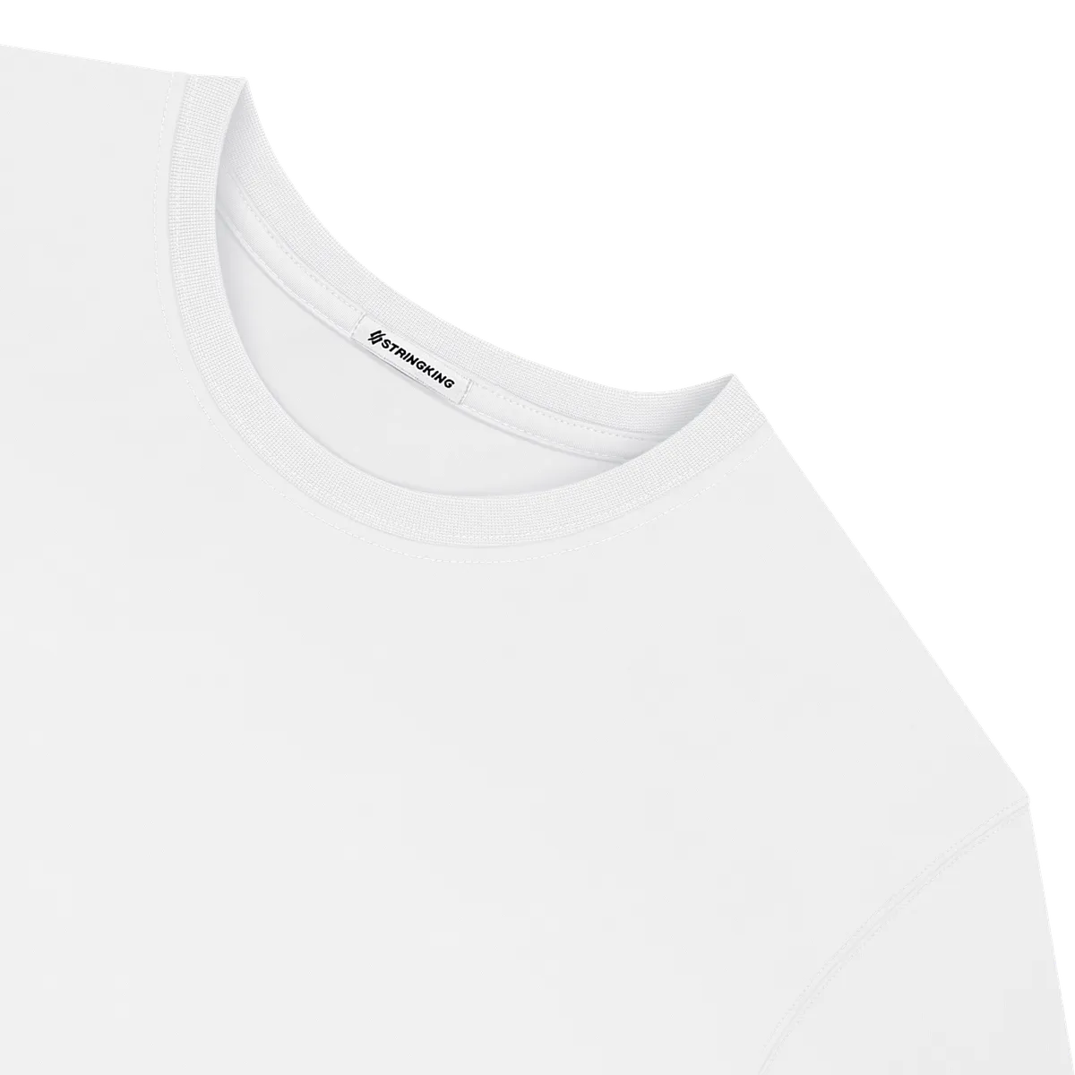 StringKing Men's StayCool Long Sleeve Tee - Relaxed Fit, White, Detail