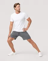 StringKing Men's Pima Jersey Tee - Sharp Fit, White, Full Front Angle - Human Model