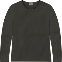 StringKing Women's Pima Jersey Long Sleeve Tee - Relaxed Fit, Peat, Front