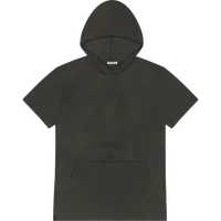 StringKing Men's Pima Terry Short Sleeve Hoodie - Relaxed Fit, Peat, Front