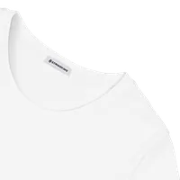 StringKing Women's Pima Cotton Long Sleeve Crewneck T-Shirt - Relaxed Fit, White, Detail
