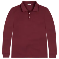 StringKing Men's FlexStyle Long Sleeve Polo - Sharp Fit, Rhubarb, Front