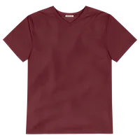 StringKing Men's FlexStyle Short Sleeve V-Neck T-Shirt - Relaxed Fit, Rhubarb, Front