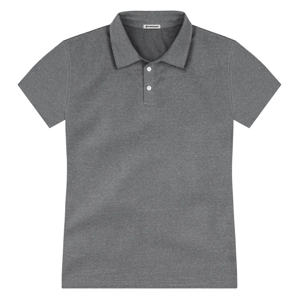 StringKing Men's FlexTech Short Sleeve Polo - Sharp Fit, Heather Gray, Front
