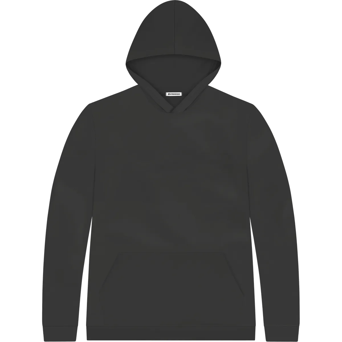 StringKing Men's StayWarm Hoodie - Sharp Fit, Black, Front