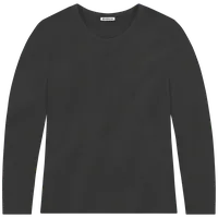 StringKing Women's FlexTech Long Sleeve Crewneck T-Shirt - Sharp Fit, Black, Front