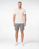 StringKing Men's Pima Jersey V-Neck Tee - Sharp Fit, Tofu, Full Front - Human Model